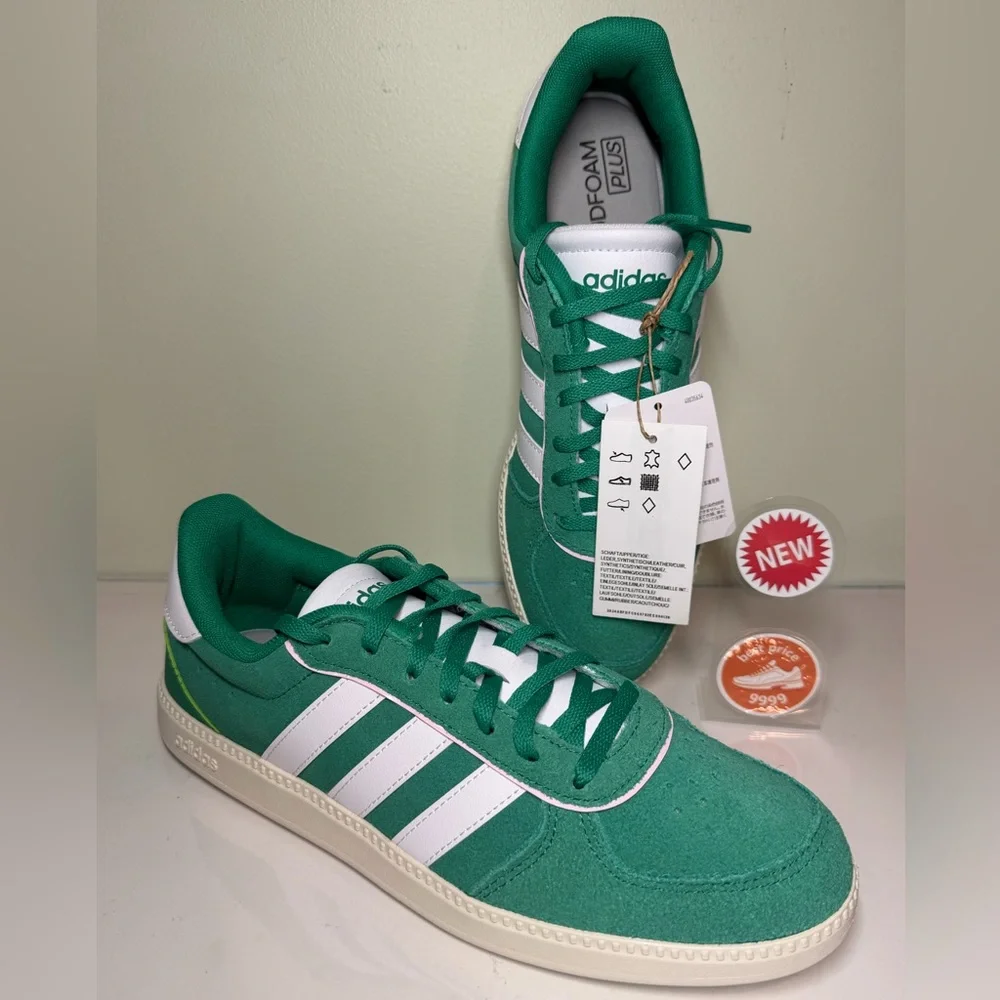 adidas - Size 8 - Women's Breaknet Sleek Shoes Green JH6896 - New - Picture 2 of 12
